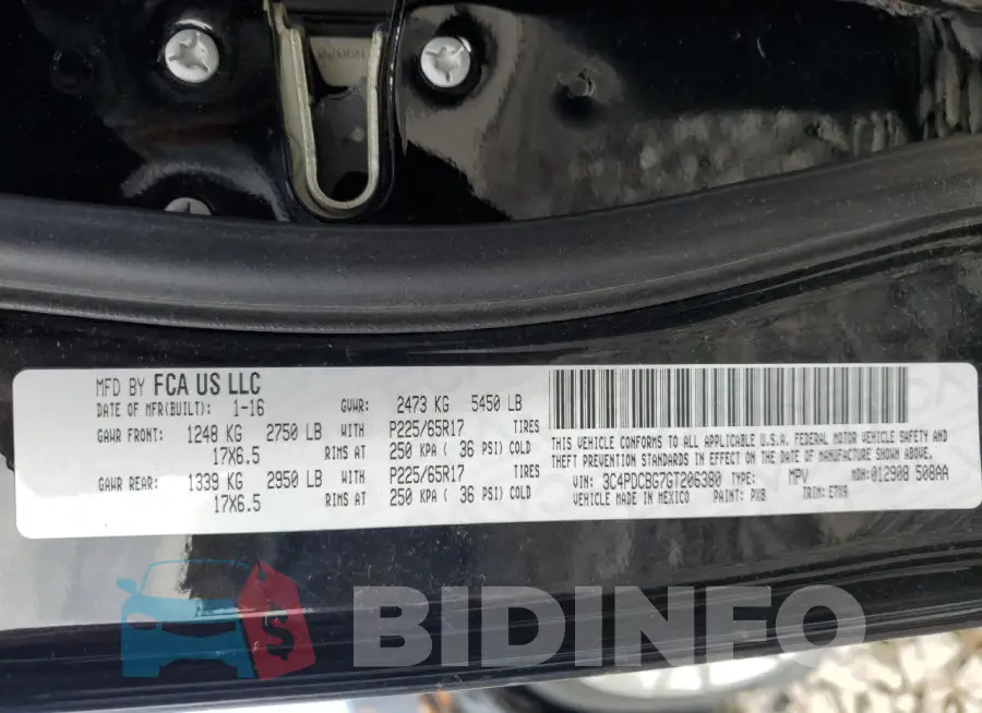 3C4PDCBG7GT206380 Photo# 13