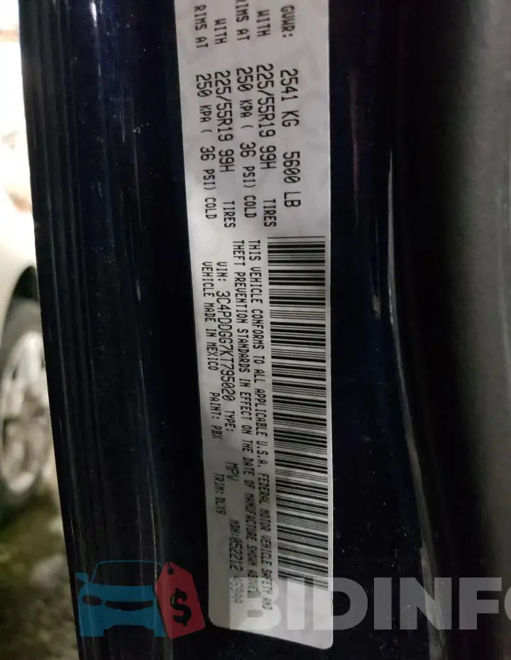 3C4PDDGG7KT795020 Photo# 12