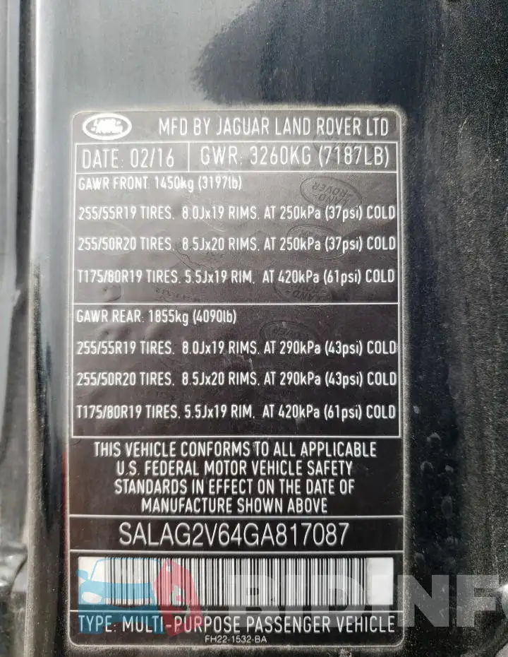 SALAG2V64GA817087 Photo# 13