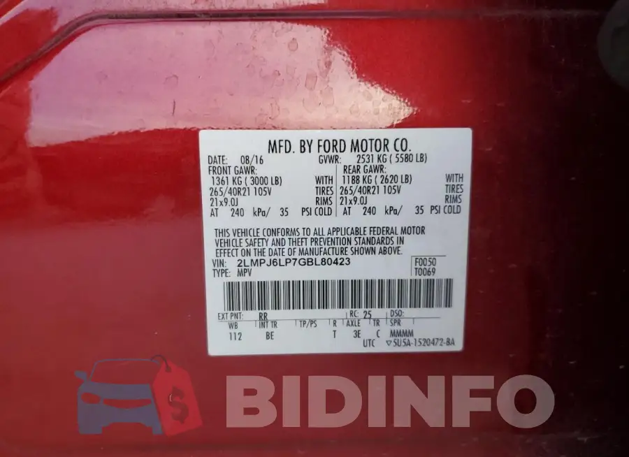 2LMPJ6LP7GBL80423 Photo# 13