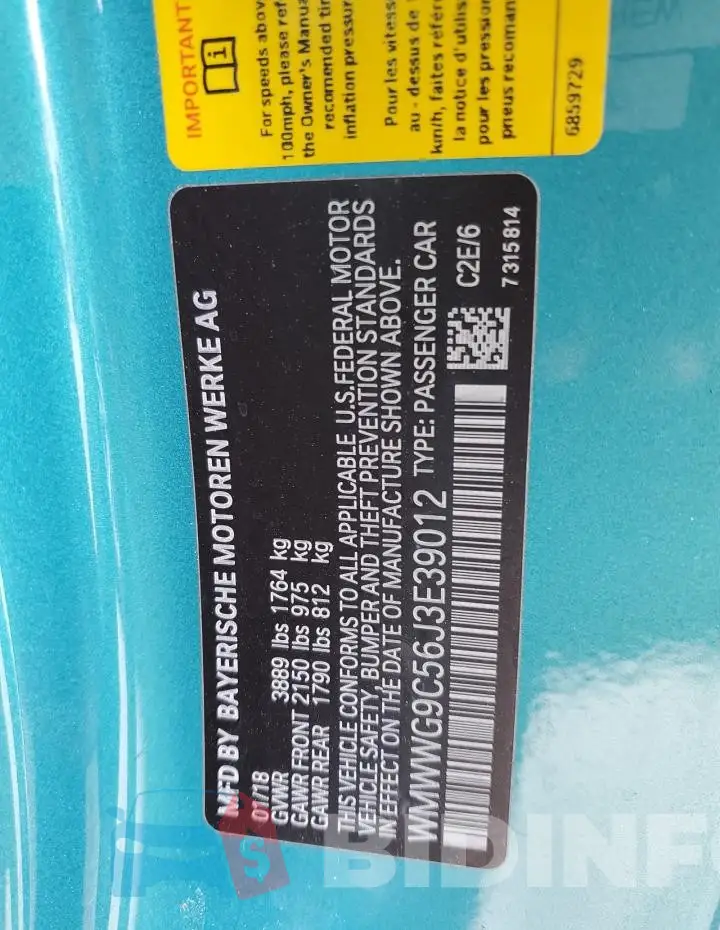 WMWWG9C56J3E39012 Photo# 14