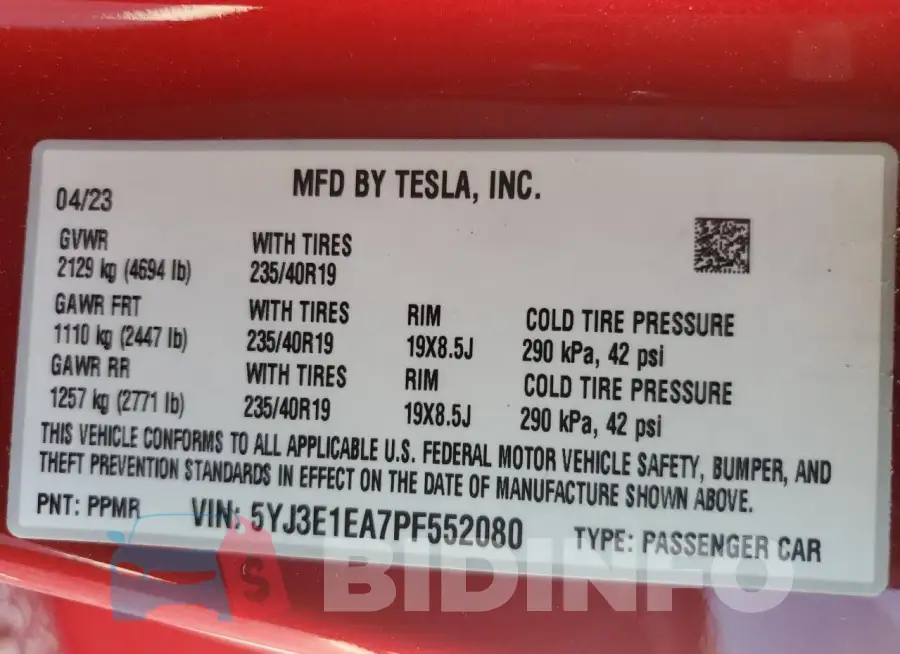 5YJ3E1EA7PF552080 Photo# 12