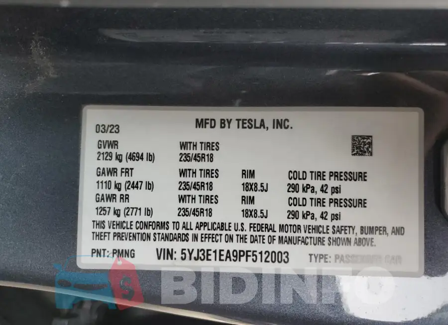 5YJ3E1EA9PF512003 Photo# 12