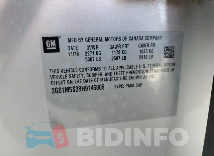 2G61M5S38H9145806 Photo# 12