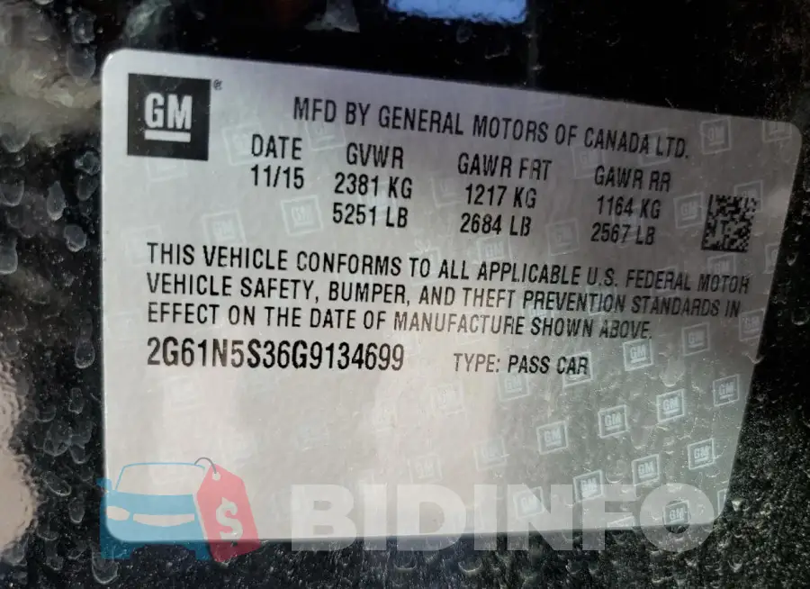 2G61N5S36G9134699 Photo# 13