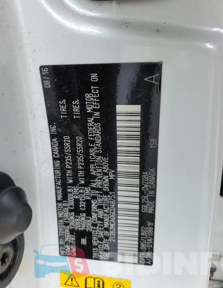 2T2BZMCA0GC048751 Photo# 14