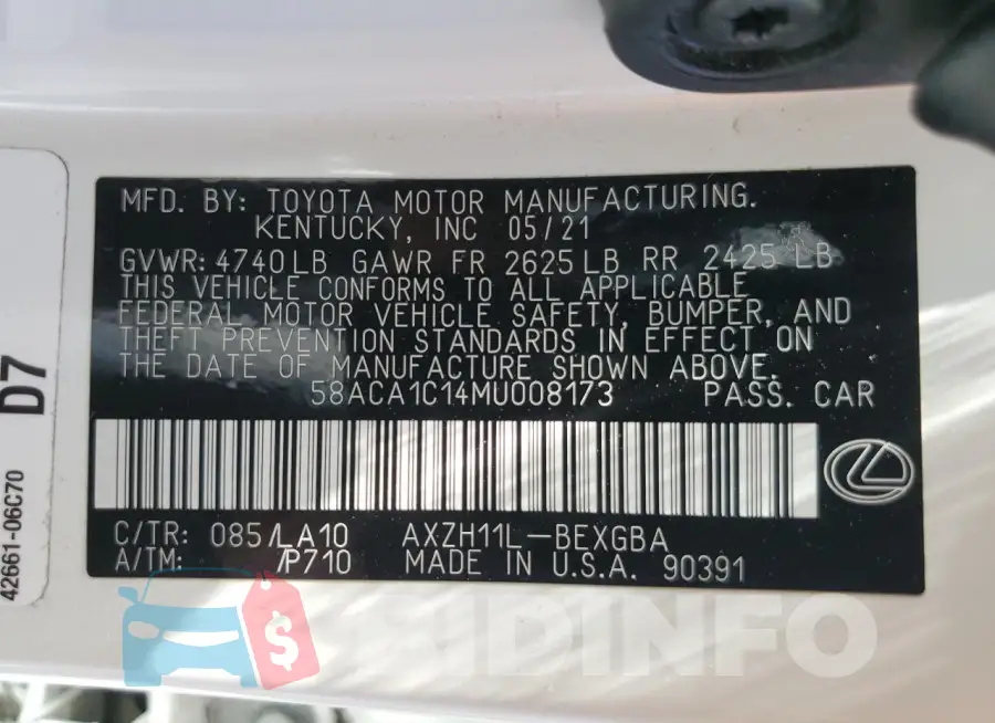 58ACA1C14MU008173 Photo# 13