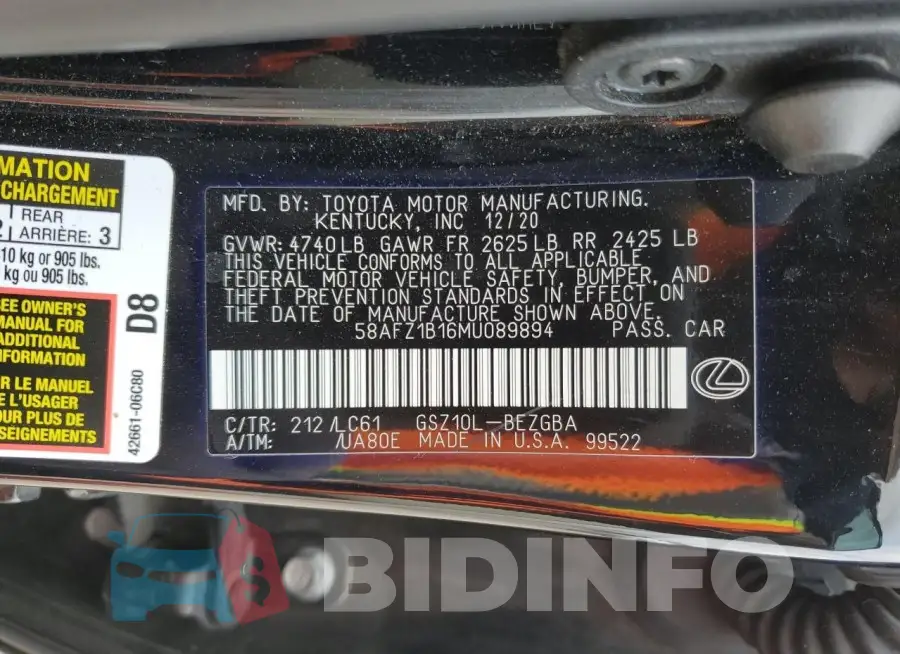 58AFZ1B16MU089894 Photo# 13