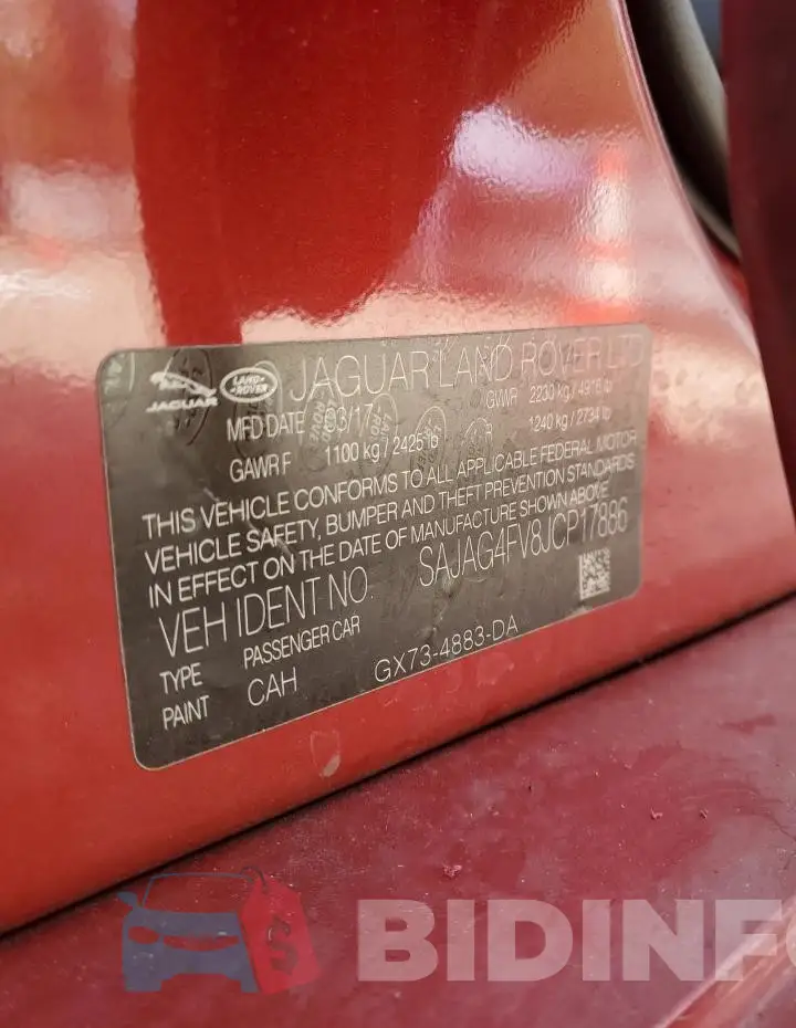 SAJAG4FV8JCP17886 Photo# 12