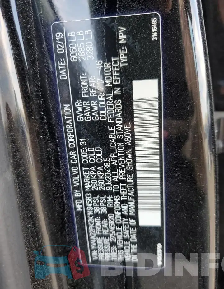 YV4A22PK2K1494583 Photo# 12