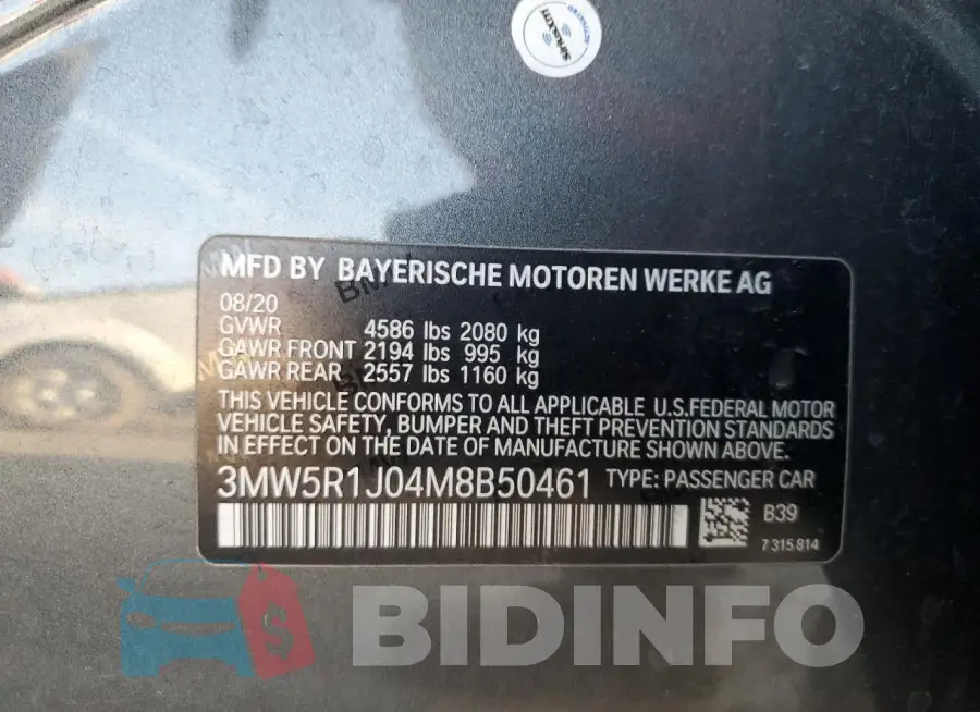 3MW5R1J04M8B50461 Photo# 12
