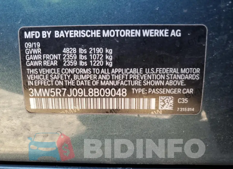 3MW5R7J09L8B09048 Photo# 13
