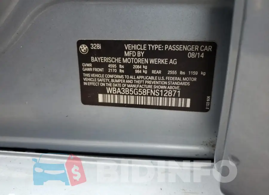 WBA3B5G58FNS12871 Photo# 12