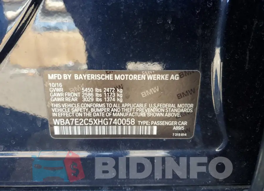 WBA7E2C5XHG740058 Photo# 12
