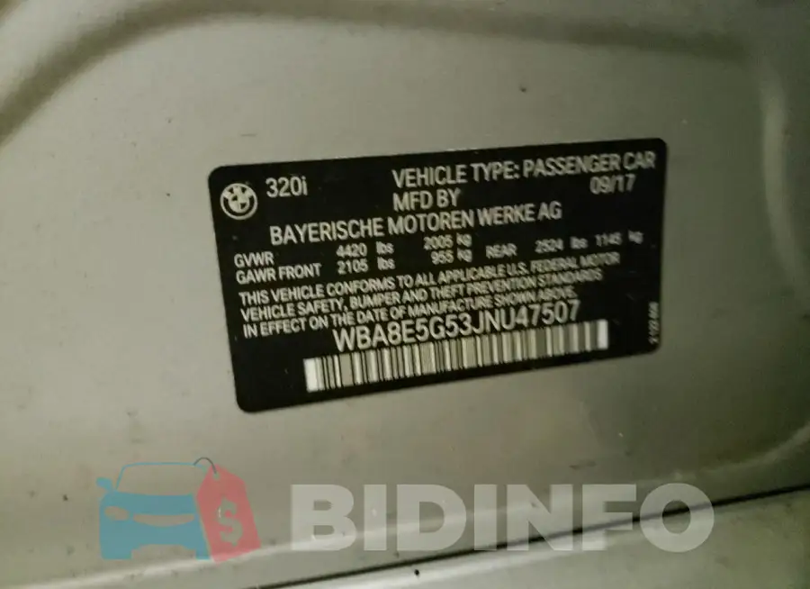 WBA8E5G53JNU47507 Photo# 12