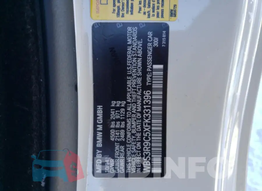WBS3R9C5XFK331396 Photo# 12