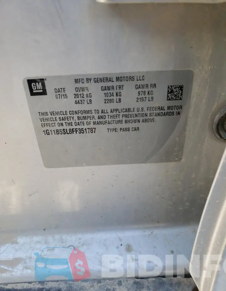 1G11B5SL8FF351787 Photo# 12