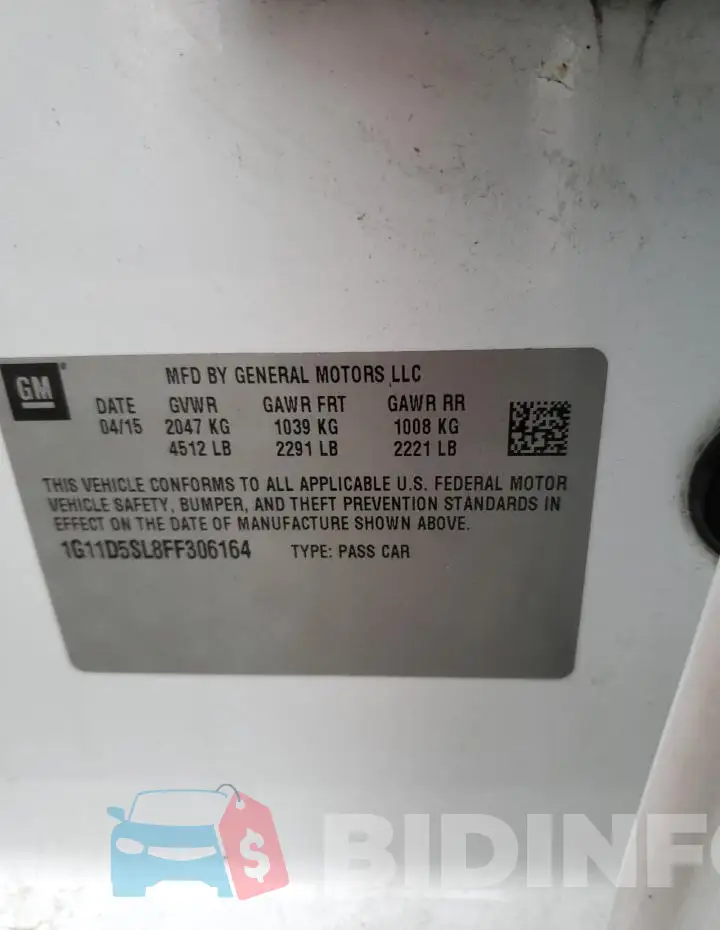 1G11D5SL8FF306164 Photo# 12