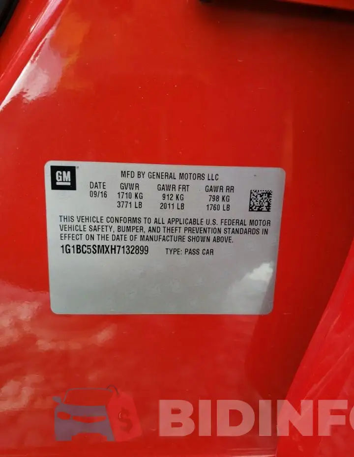 1G1BC5SMXH7132899 Photo# 12