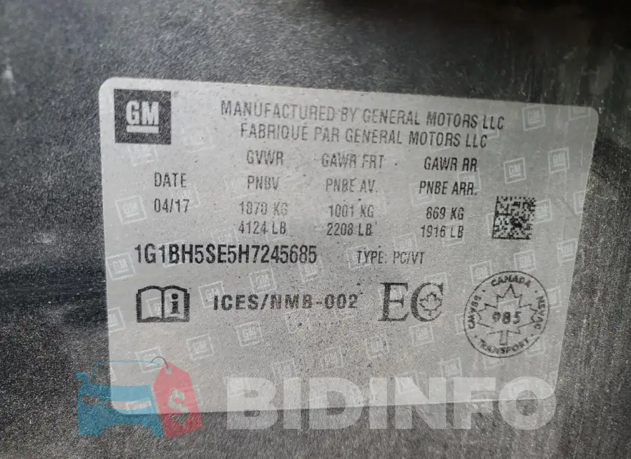1G1BH5SE5H7245685 Photo# 12