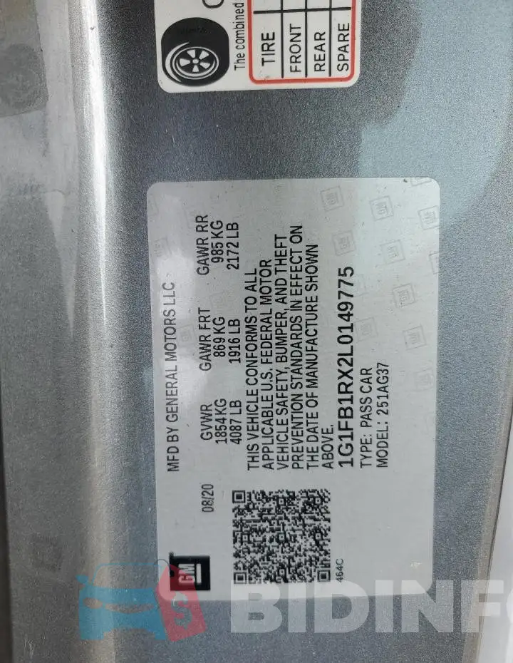 1G1FB1RX2L0149775 Photo# 13
