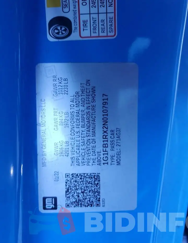 1G1FB1RX2N0107917 Photo# 12