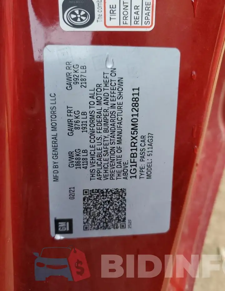 1G1FB1RX5M0128811 Photo# 12