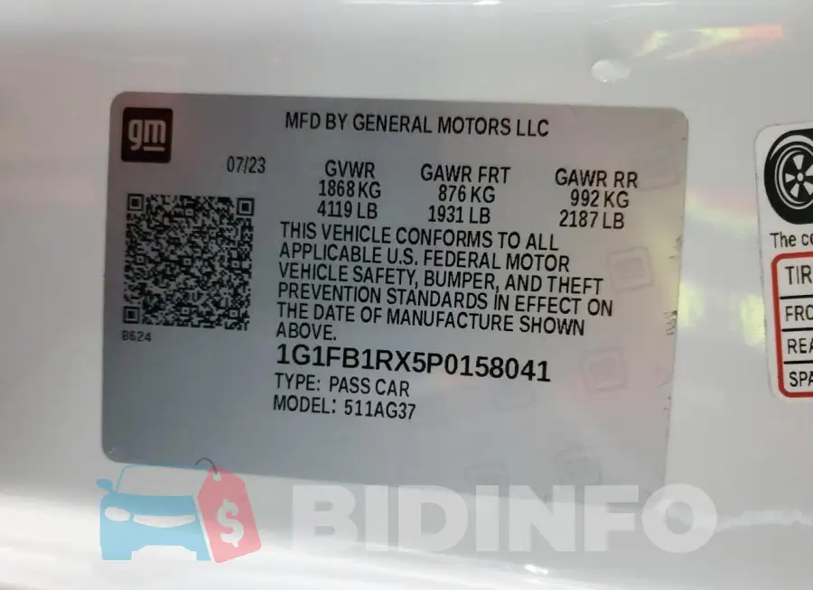 1G1FB1RX5P0158041 Photo# 12