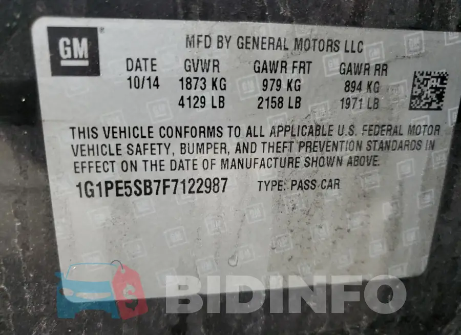 1G1PE5SB7F7122987 Photo# 12