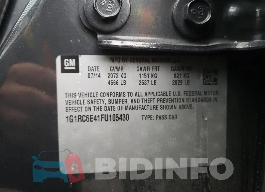 1G1RC6E41FU105430 Photo# 12
