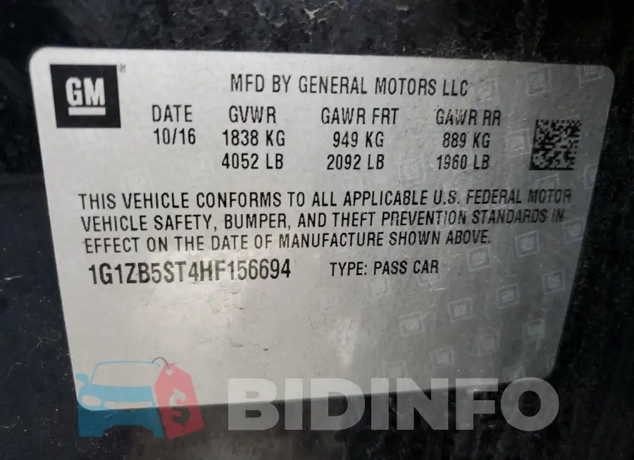 1G1ZB5ST4HF156694 Photo# 12