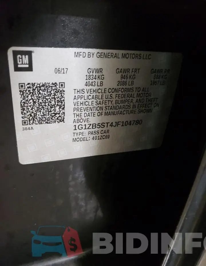 1G1ZB5ST4JF104780 Photo# 12