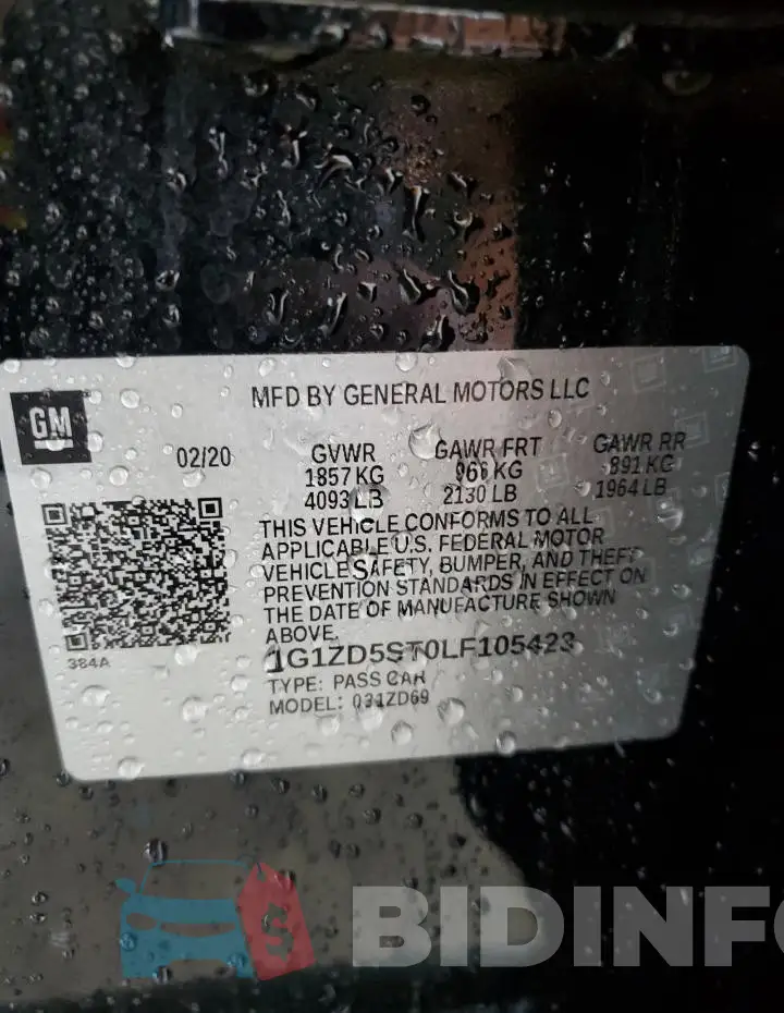 1G1ZD5ST0LF105423 Photo# 12