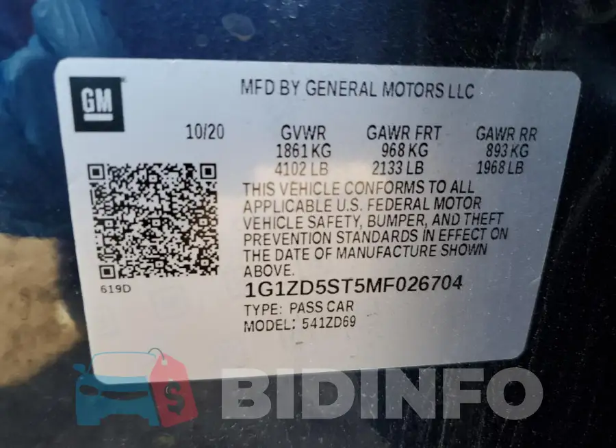1G1ZD5ST5MF026704 Photo# 12