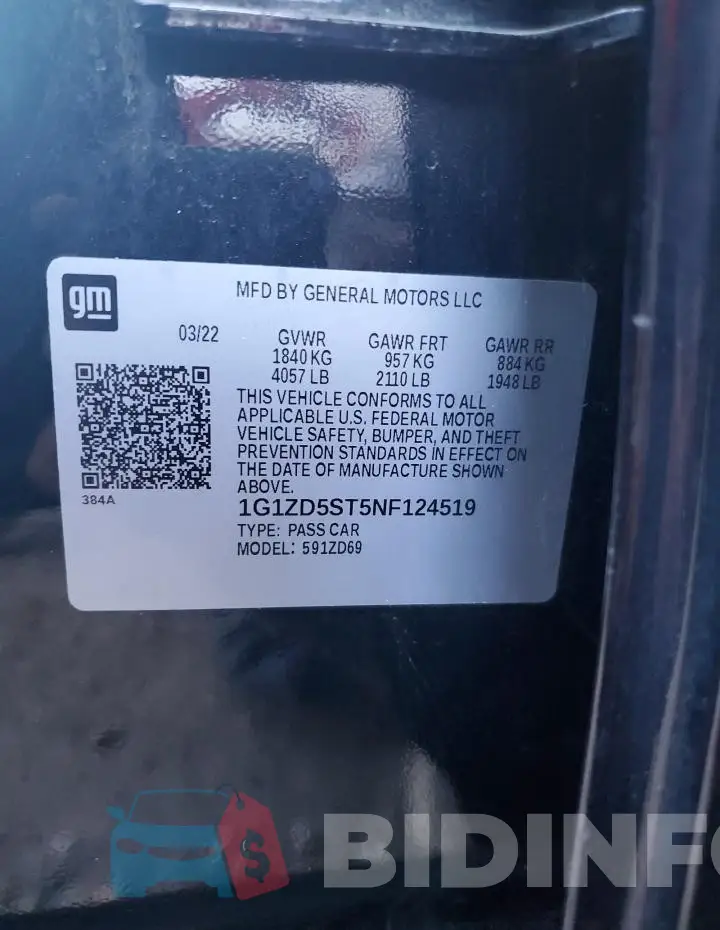 1G1ZD5ST5NF124519 Photo# 12