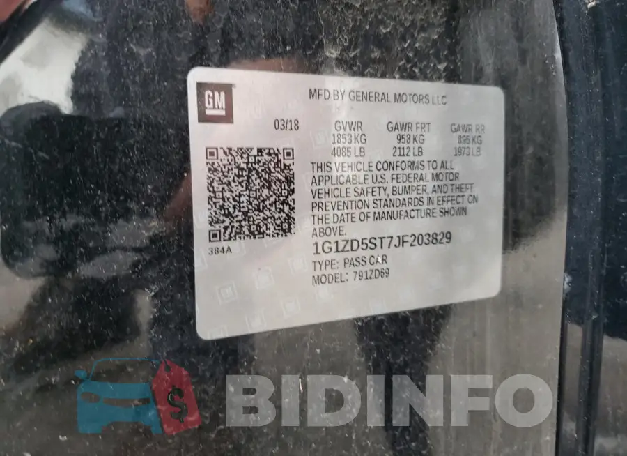 1G1ZD5ST7JF203829 Photo# 12