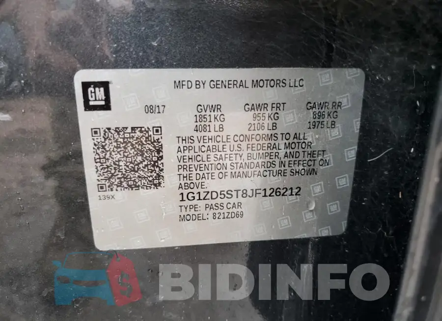 1G1ZD5ST8JF126212 Photo# 12