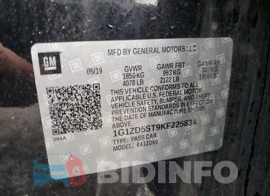1G1ZD5ST9KF225834 Photo# 12