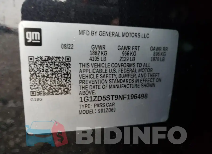 1G1ZD5ST9NF196498 Photo# 12