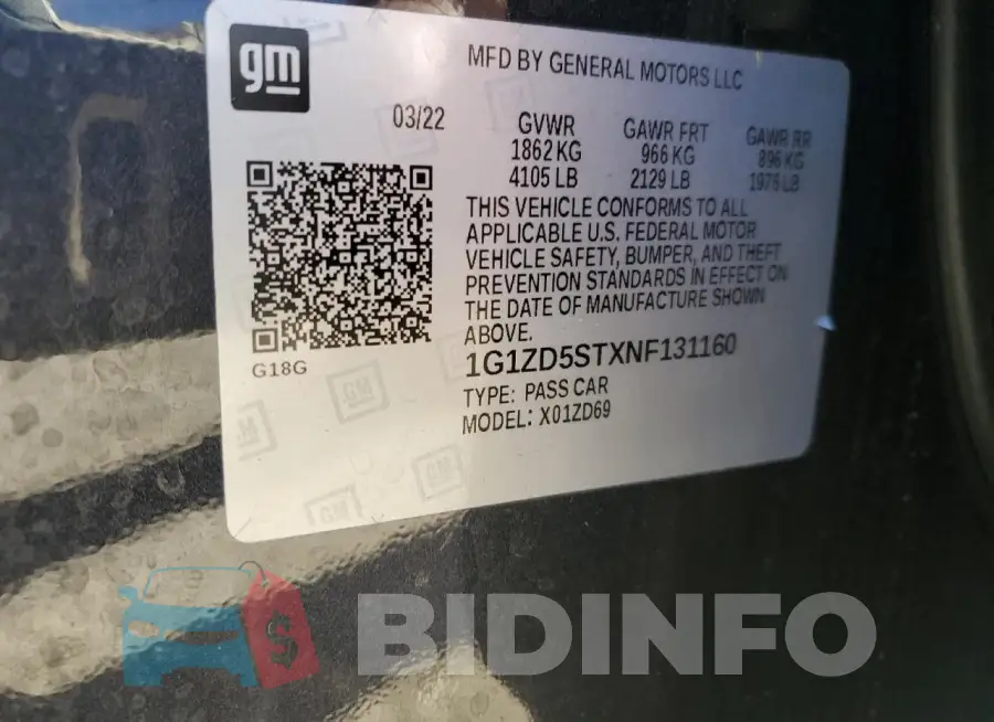 1G1ZD5STXNF131160 Photo# 12