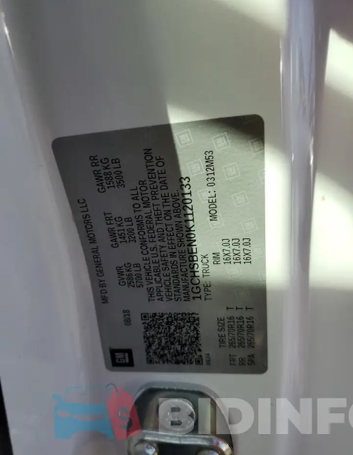 1GCHSBEN0K1120133 Photo# 12