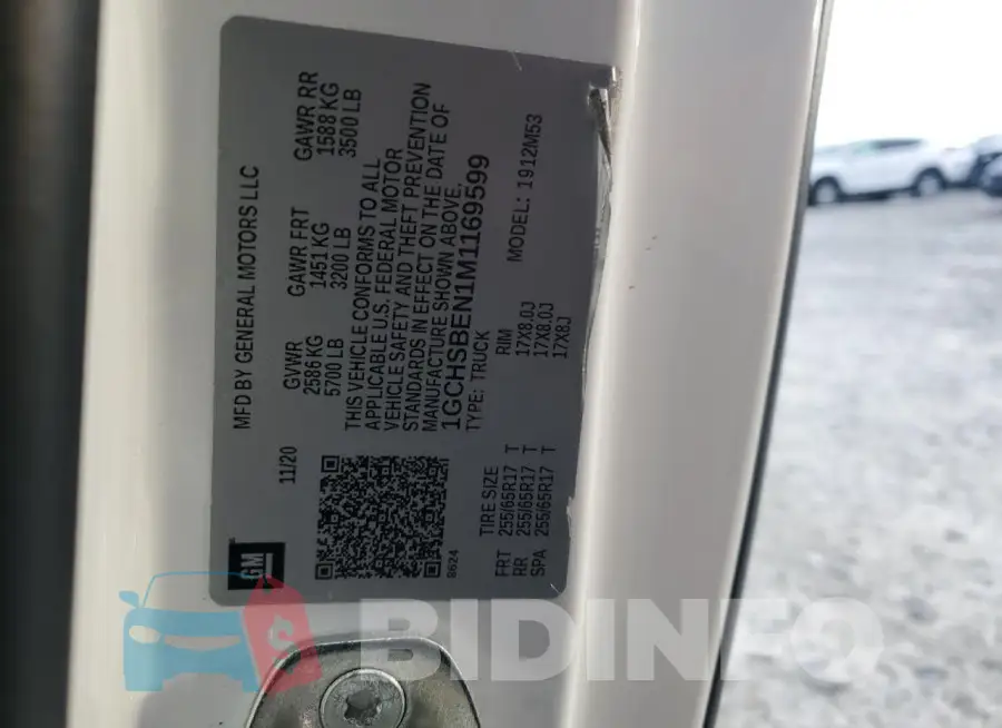 1GCHSBEN1M1169599 Photo# 12