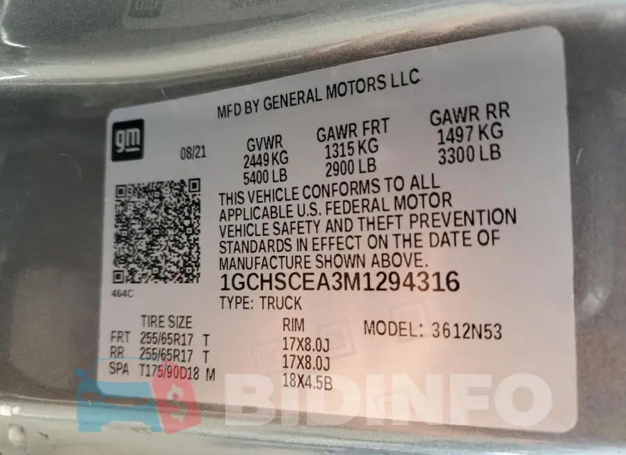 1GCHSCEA3M1294316 Photo# 13