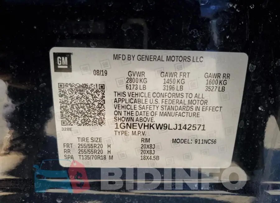 1GNEVHKW9LJ142571 Photo# 14