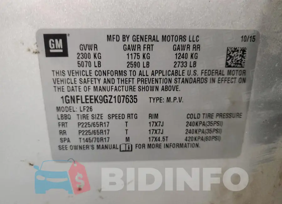 1GNFLEEK9GZ107635 Photo# 13