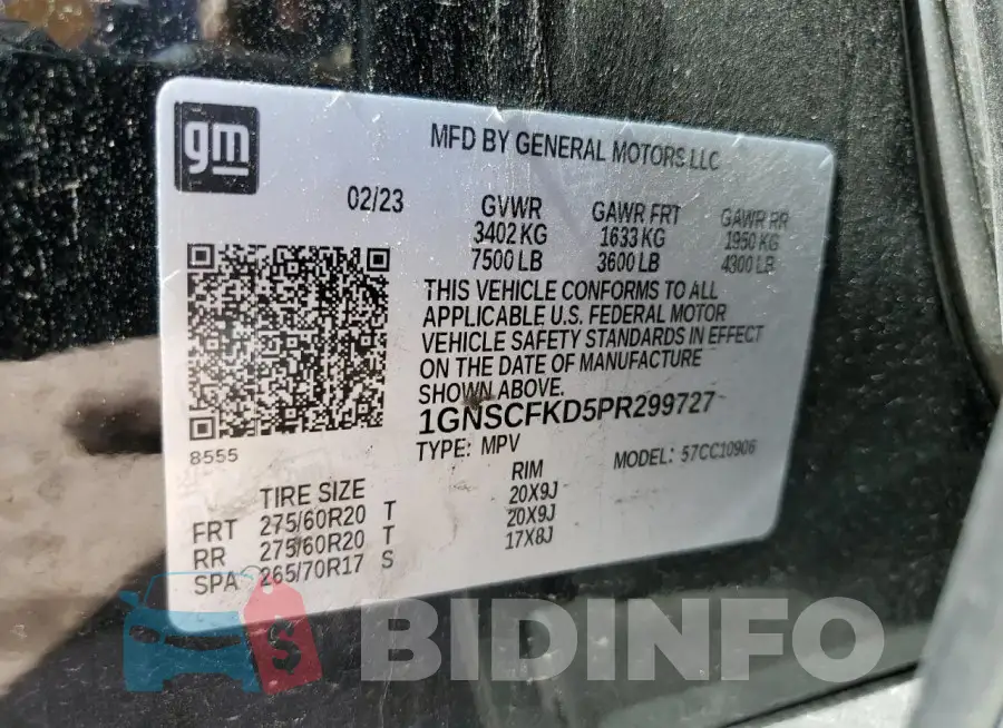 1GNSCFKD5PR299727 Photo# 14