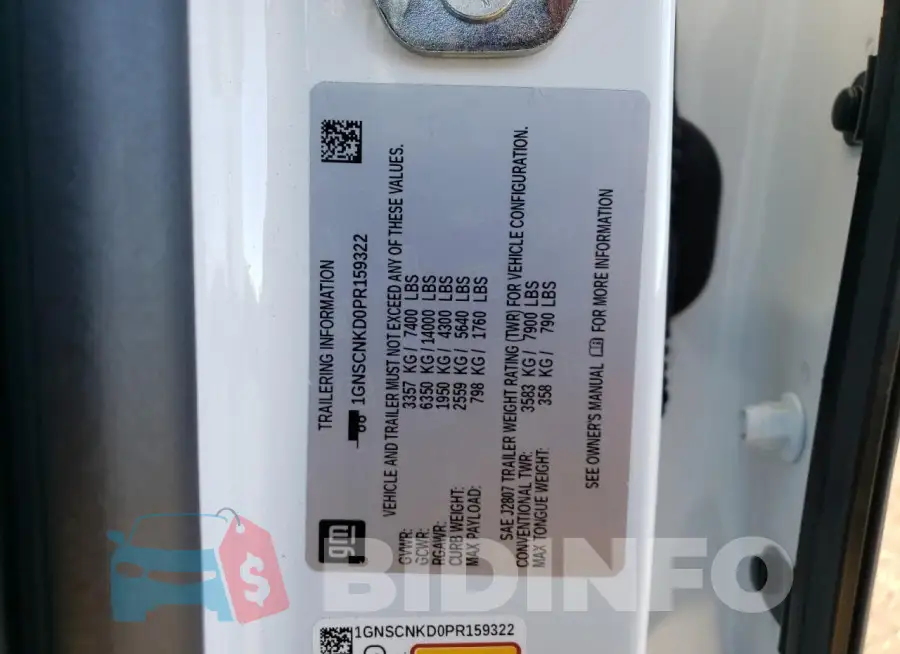 1GNSCNKD0PR159322 Photo# 13