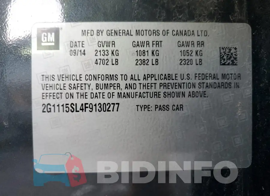 2G1115SL4F9130277 Photo# 12