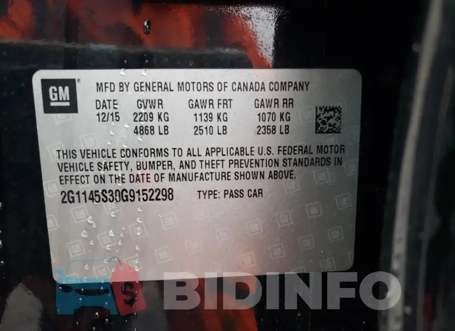2G1145S30G9152298 Photo# 12