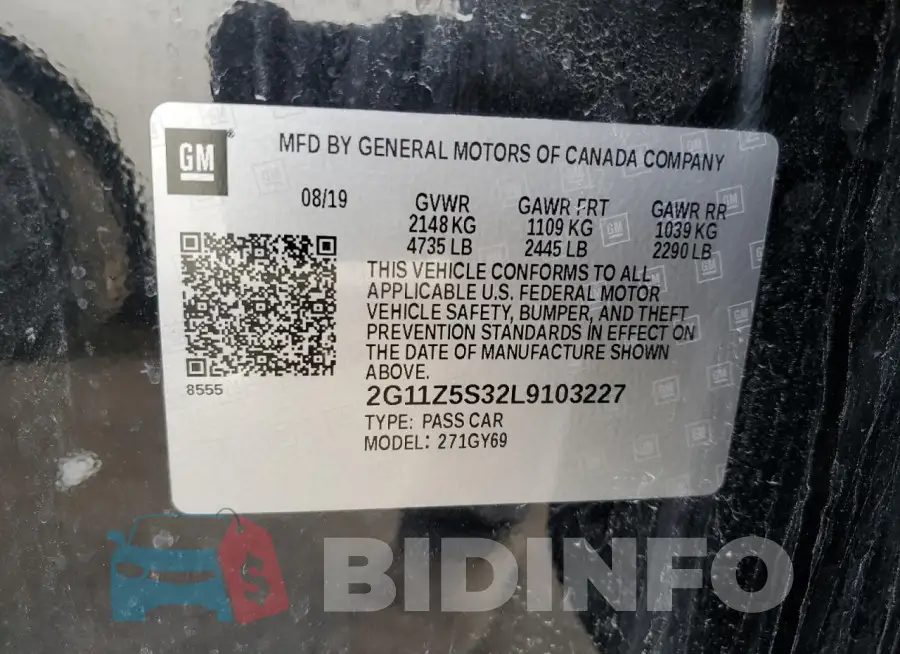 2G11Z5S32L9103227 Photo# 13